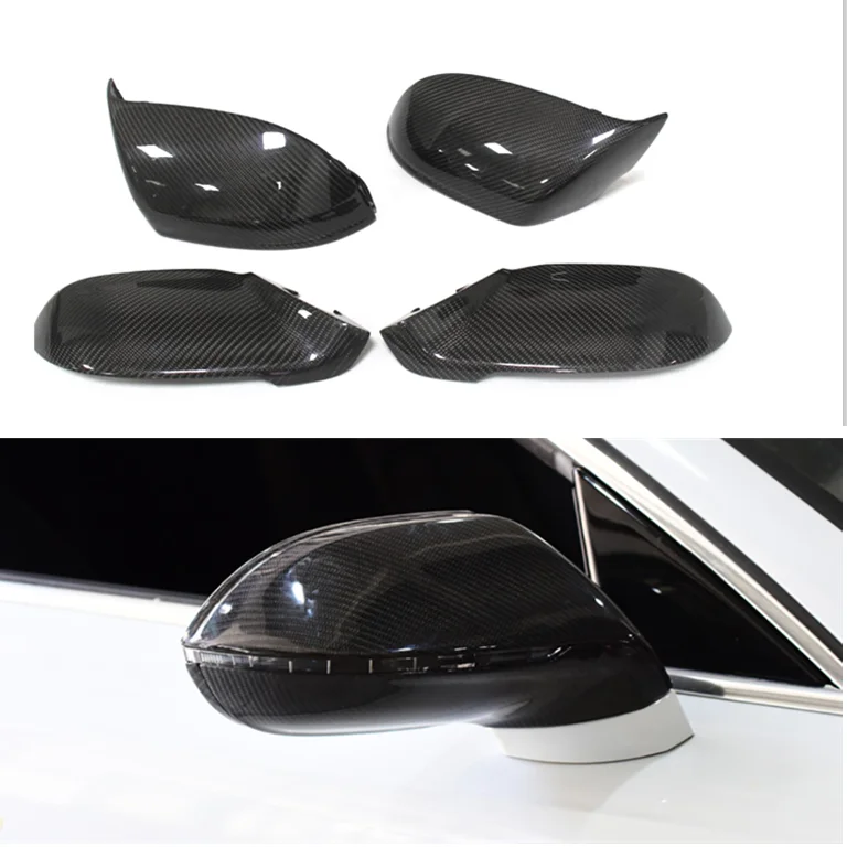 

4 PCS Carbon Fiber Mirror Cover 2011-2018 For A7 S7 4 pieces set Without Lane Assist Side Mirror covers