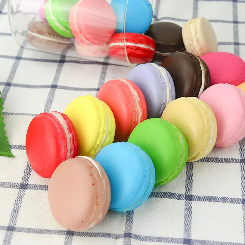 1Set Premium Gypsum Macarons Biscuit Craft Set for Kids Unfinished Models Easy Painting Staining Creative Imagination Building