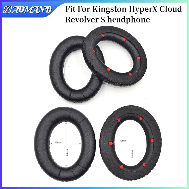 

For Kingston HyperX Cloud Revolver S Headphones Soft Memory Foam Cushion High Quality Replacement Ear Pads