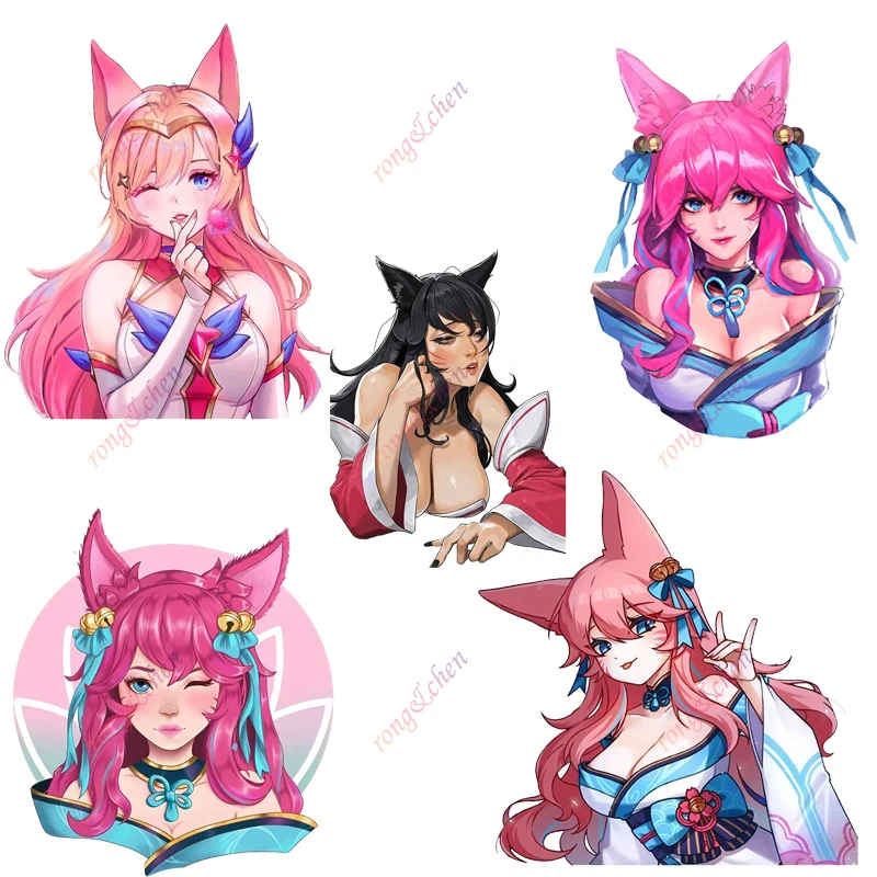 Funny Car Sticker League of Legends Ahri for Car Motorcycle Racing Helmet Laptop Trunk Body Car Window Surfboard PVC Vinyl Decal