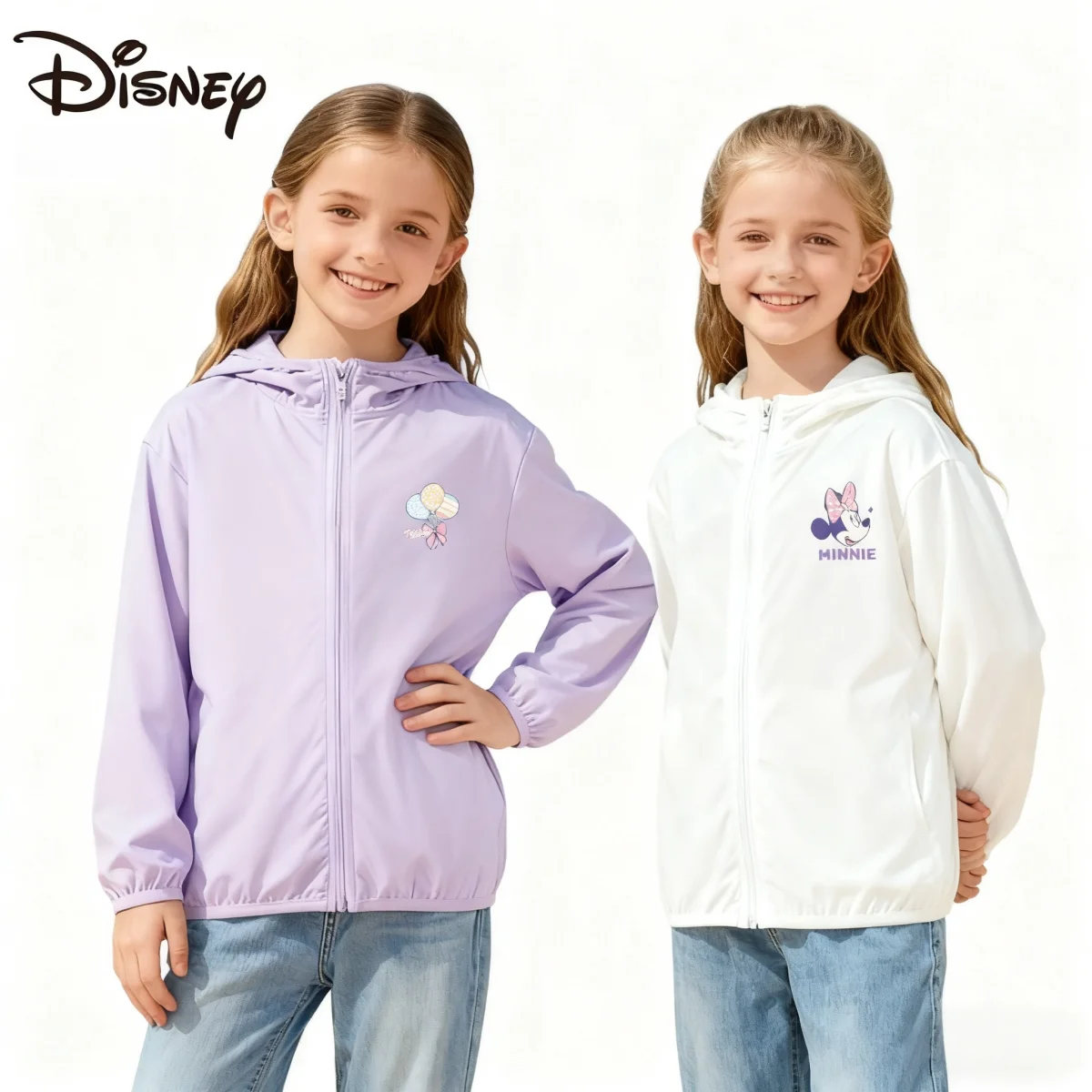 Veste de protection solaire respirante Disney pour enfants, imprimé Mickey, vêtements d'extérieur Anti-coup de soleil, légère, Ultra douce, résistante aux UV