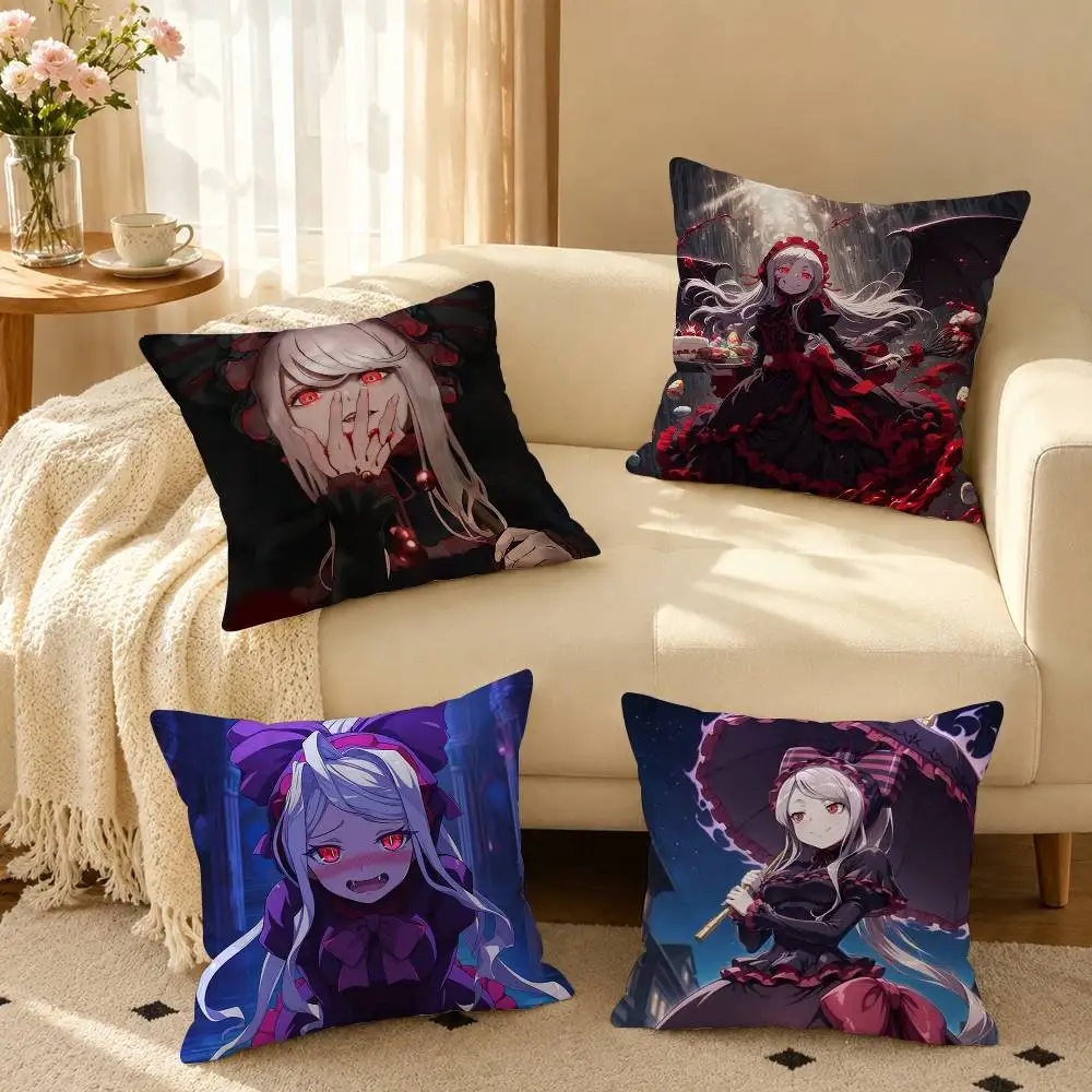 Anime O-Overlord Shalltear Bloodfallen Pillow Case Square Double-Sided Sofa Cushion Cover Bedroom Bedside Pillow