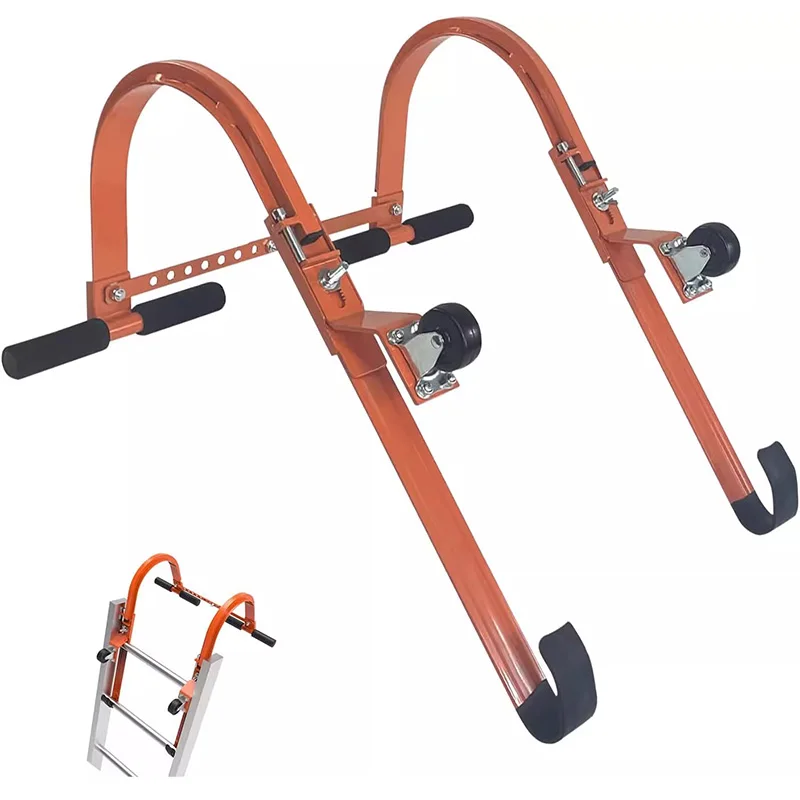 Alloy Steel Ladder Stabilizer Roof Hooks 2 in 1 Extension Gutter Repair Cleaning 500LBS Bearing Capacity Industrial Residential