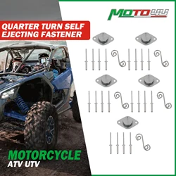 For ATV UTV Quarter Turn Self Ejecting Fastener Spring Loaded For Fastening Sheet Metal and Door Panel Motorcycle Accessories