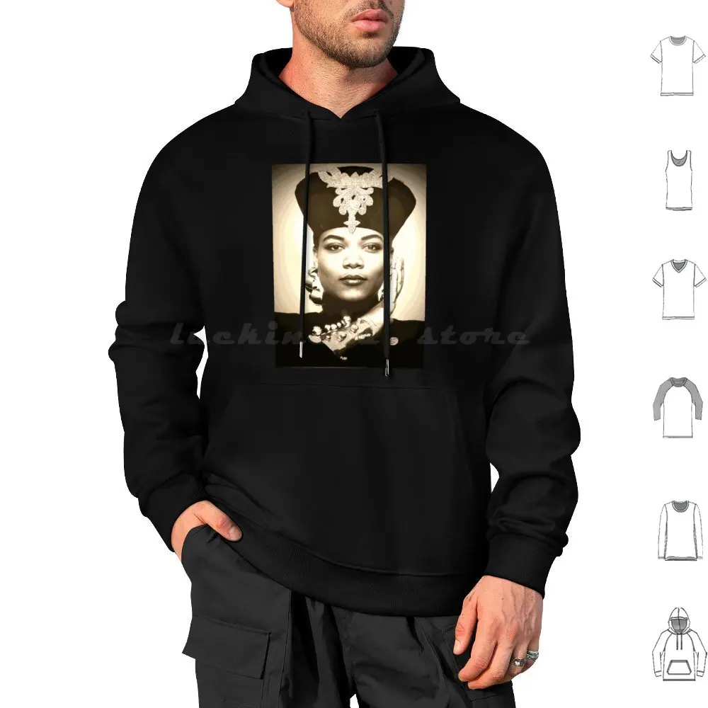 Coleção Hip Hop-Queen Latifah Moletom com capuz de algodão manga comprida Hip Hop Queen Queen Latifah Latifah Rap Coleção Hip Hop