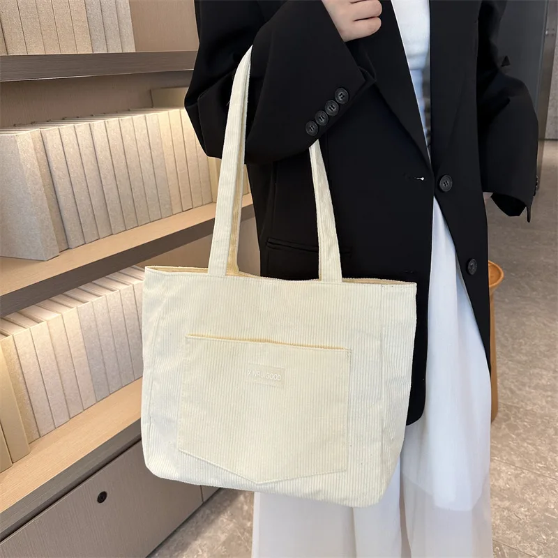 

2025 Corduroy Shoulder Bag Women's Large Capacity Tote Casual Versatile Underarm Purse & Handbag Fashion Essentials