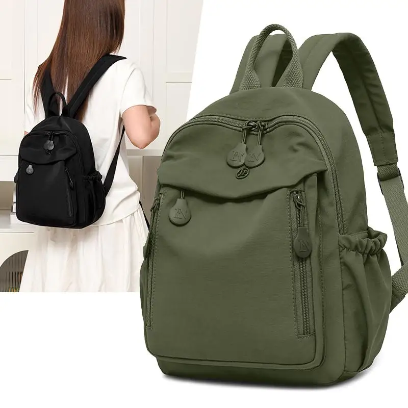 Women Multi-Color Lightweight Casual Backpack Trendy Daypack Shoulder Bag Schoolbag for Everyday Commute Travel Essential Purse