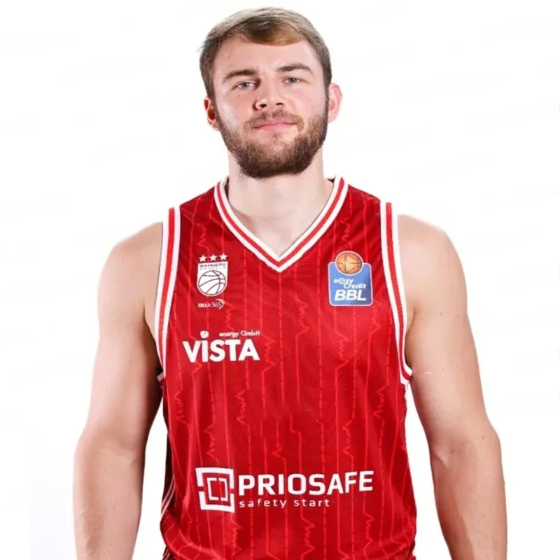 

Мужская футболка, немецкая баскетбольная рубашка, быстросохнущая баскетбольная рубашка BAMBERG с короткими рукавами, мужская спортивная домашняя баскетбольная рубашка 2025 года