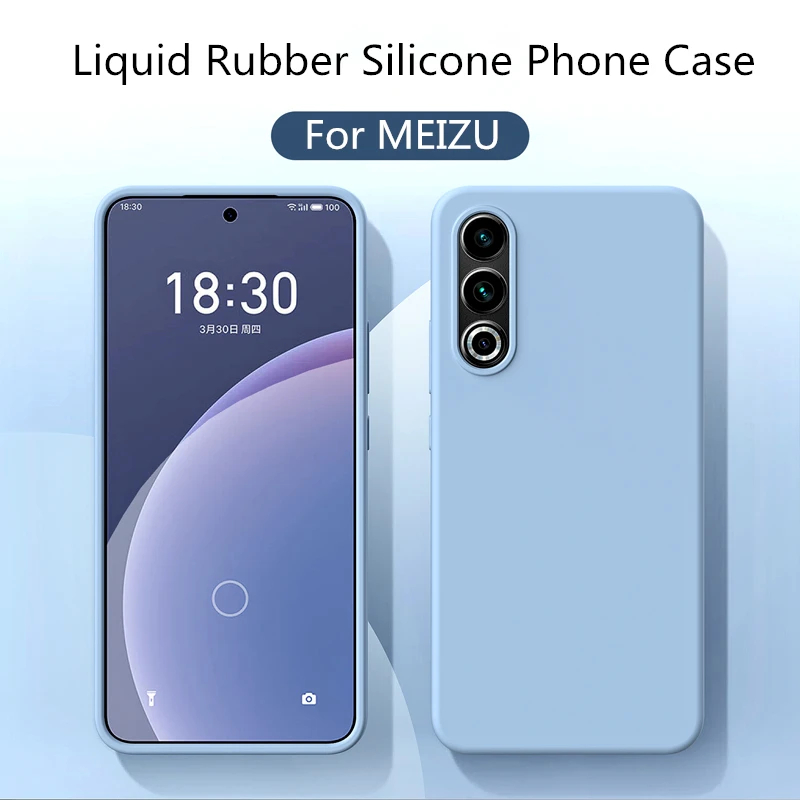 

Luxury Skin Feel Liquid Silicone Case for Meizu 21 20 17 Pro Shockproof Comfortable Grip Soft Touch Rugged Protective Cover