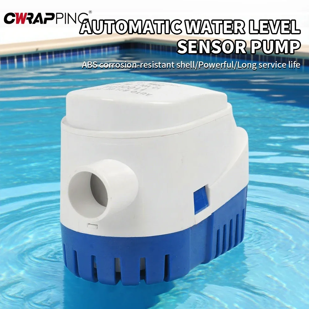 1100GPH 12V Automatic Bilge Pump Electric Boat Rechargeable Artrohelp Marine Accessories Decoration Float Switch Yacht Equipment
