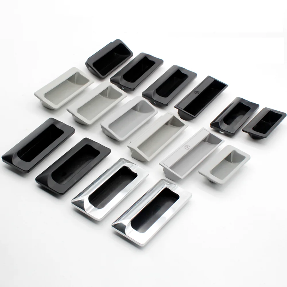 Drawers Equipped Concealed ABS Plastic Handles Cabinet Door Wardrob Industrial Equipment Embedded Hidden Clasps Filing Invisible