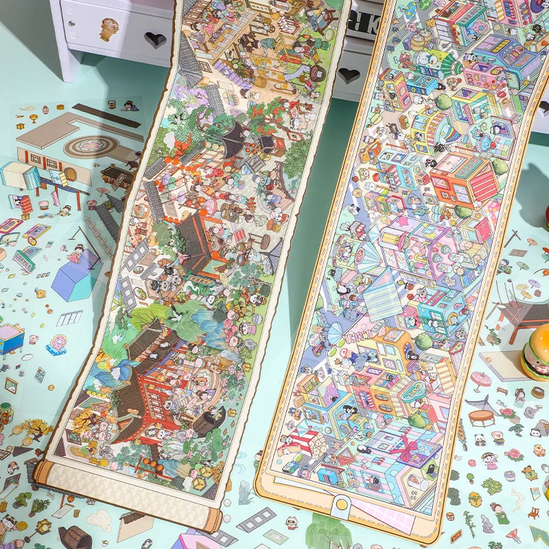 Scroll Landscaping Fun Decompression Scene Sticker Pet Crop Free Sticker Sticker Journal  Stickers Kawaii Korean Stickers