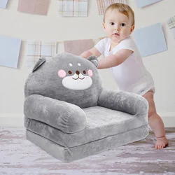 Sofá plegable de felpa para niños, sillón suave para habitación japonesa, taburete con forma de elefante