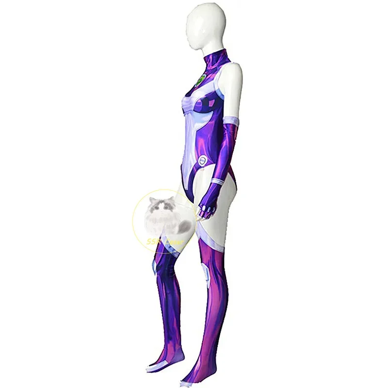 Tiener Titanen Starfire Cosplay Starfire Kostuum Superheld Jumpsuit Zentai Bodysuit Halloween Carnaval Feest Kostuums Voor Vrouwen Kid