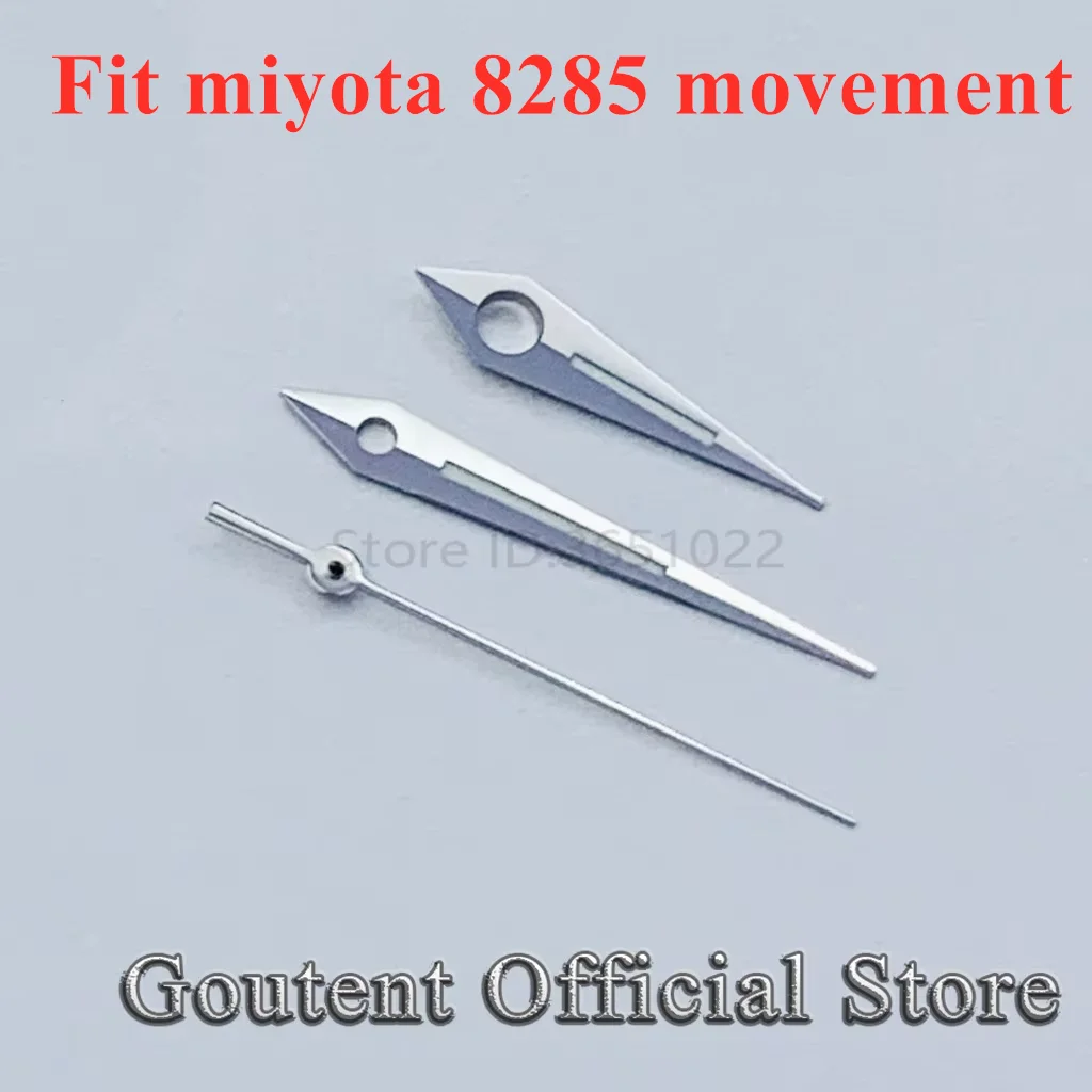 Goutent Watch Hands Kit Silver Metallic Green Luminous Compatible With Miyota8285 Mechanical Wristwatch Watch Accessories