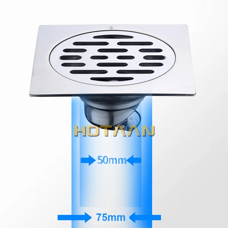 Shower Drain Thick SUS 304# Stainless Steel Floor Drain Ordinary Bathroom Toilet Kitchen Balcony Dedicated To prevent odor