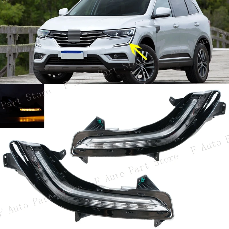 Day Light For Renault Koleos 2 Samsung QM6 2016-2023 LED Front Bumper DRL Daytime Driving Running Lamp 266003583R 266050046R