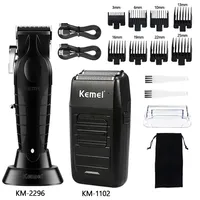 Kemei Hair Clipper Kit KM-2296 KM-2299 KM-1102 Professional Electric Shaver Male Hair Cutting Machine Men’s Trimmer Machine