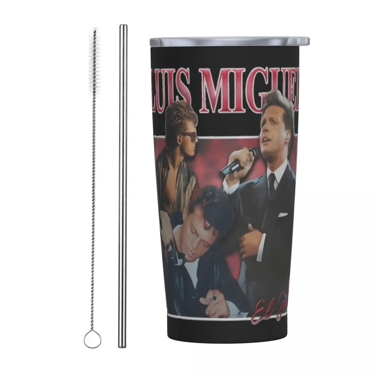 L-Luis Miguel Tumbler Music Singer Cold and Hot Water Bottle Heat Preservation Stainless Steel Thermal Cups Travel Car Mugs