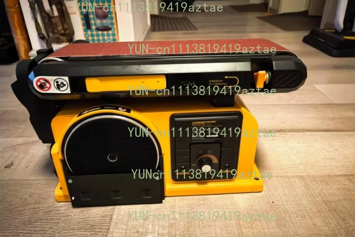 220V High-Power Abrasive Belt Sanding Machine Sandpaper Polishing Machine 0-45° Angle Adjustable Electric Woodworking Sander