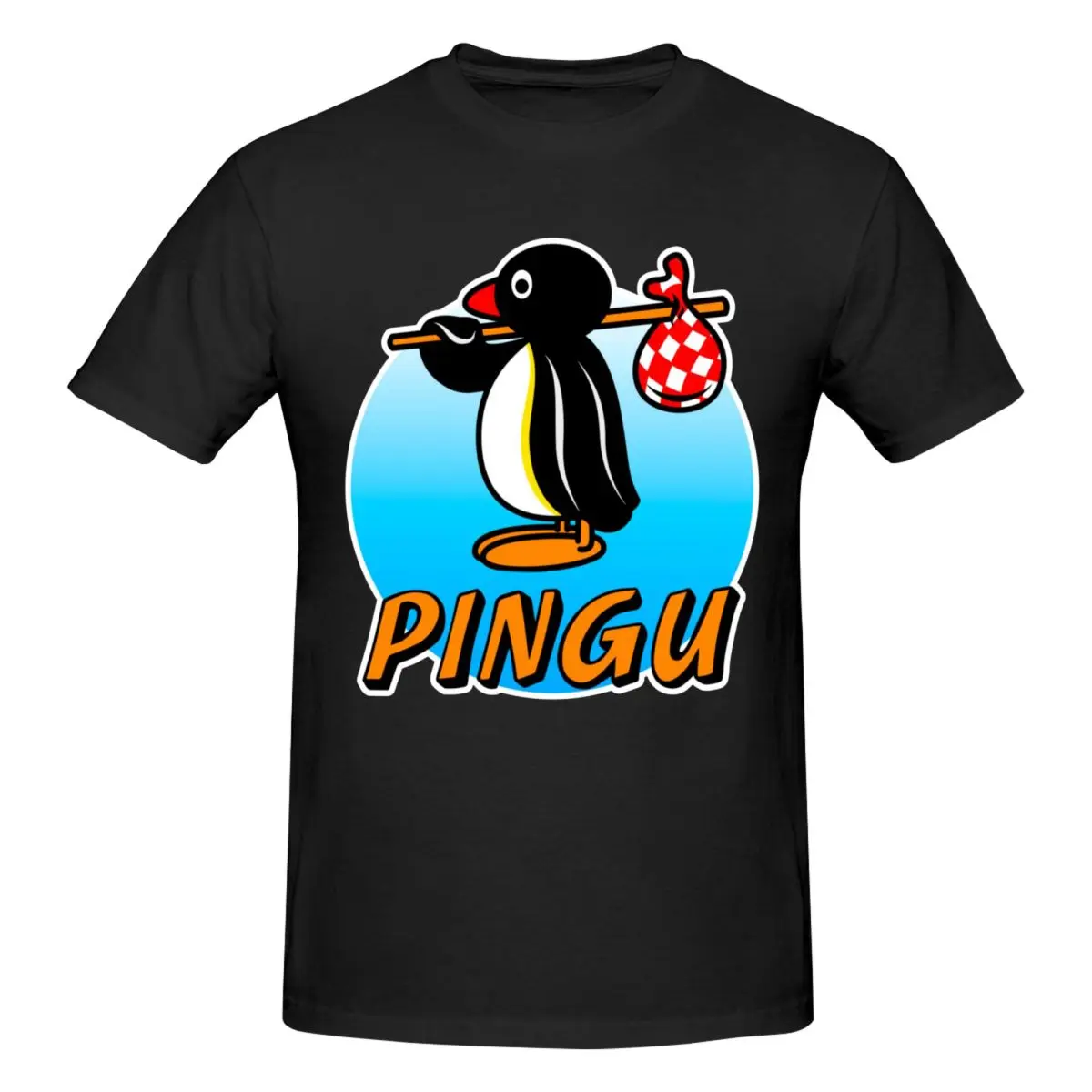 Men Pingu Anime Awesome T Shirt Streetwear Cotton Crewneck T Shirts
