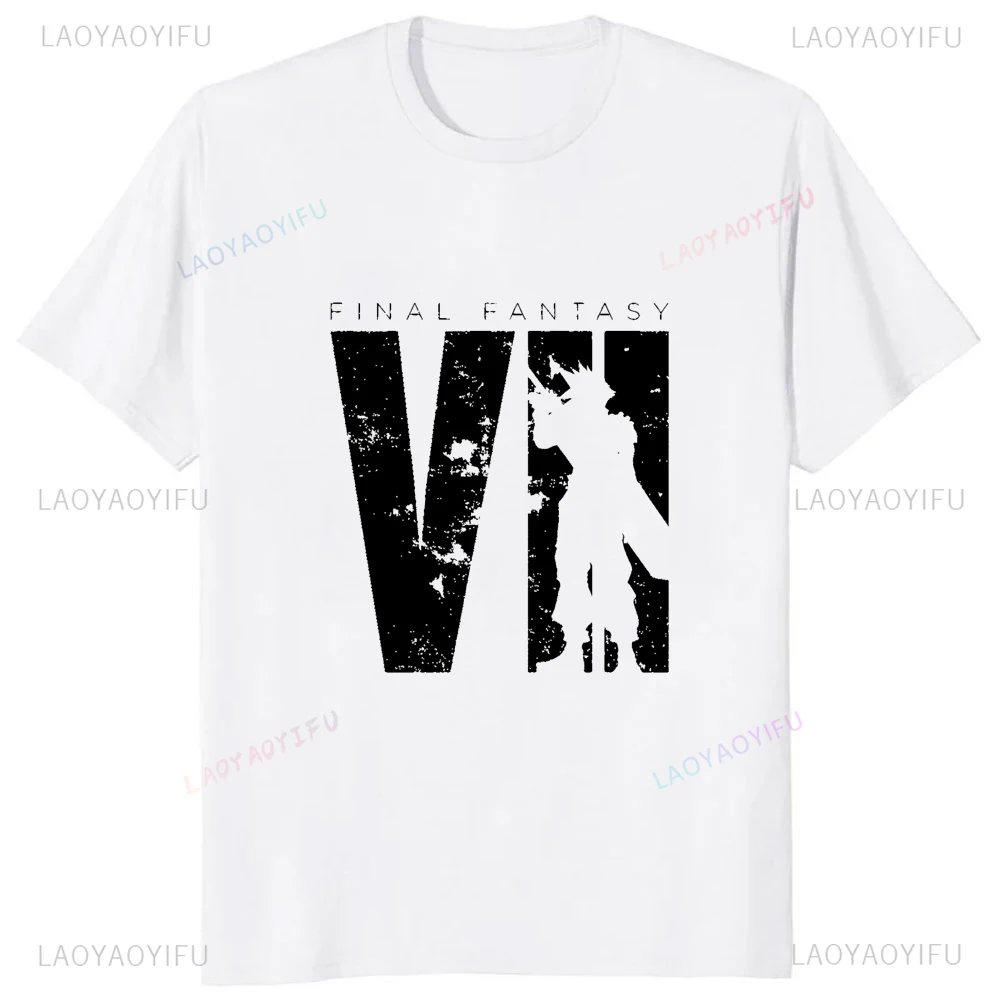 Japan Game Final Fantasy Creative Printed Cloud Strife Tshirt VII Remake Harajuku Anime Man T-shirt Causal Hipster Comfort Tees view 2