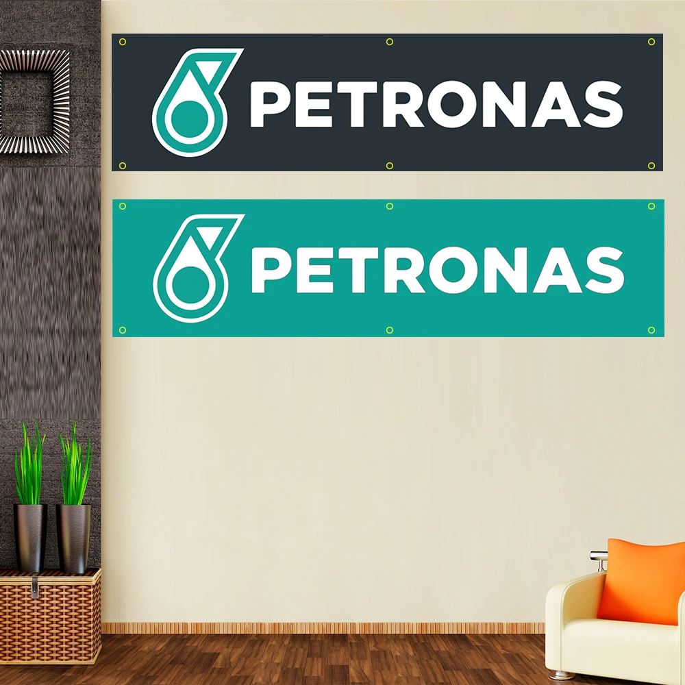 ZXBanner 60x240cm Petronas Banner Racing Car Polyester Printed Flag Garage or Outdoor For Decoration