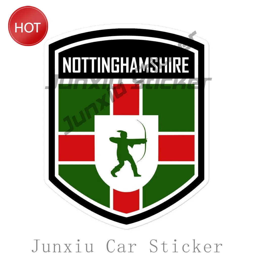 Nottinghamshire County England Flag Emblem Car Sticker Waterproof Vinyl Decorative Decal For Car Door And Rear Window