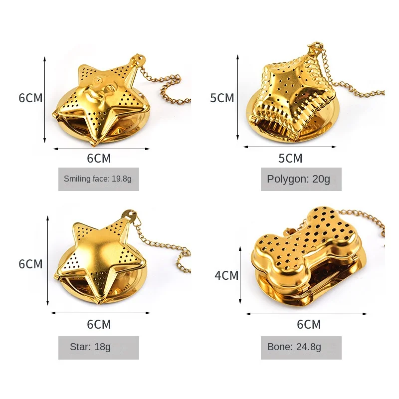 1PC Stainless Steel Tea Gold Infuser Sphere Mesh  Strainer Coffee Diffuser Handle  Ball Herb Spice Filter Tea Bag Difusor Filter