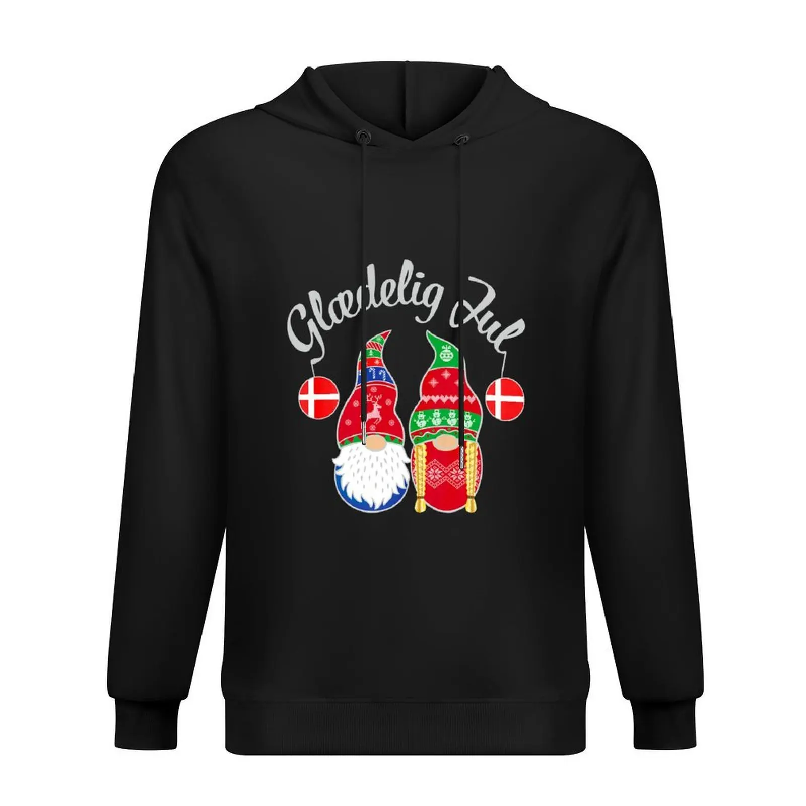 

Glaedelig Jul Danish Merry Christmas Denmark Nisse Hoodie japanese style clothes for men mens designer clothes hoodie streetwear