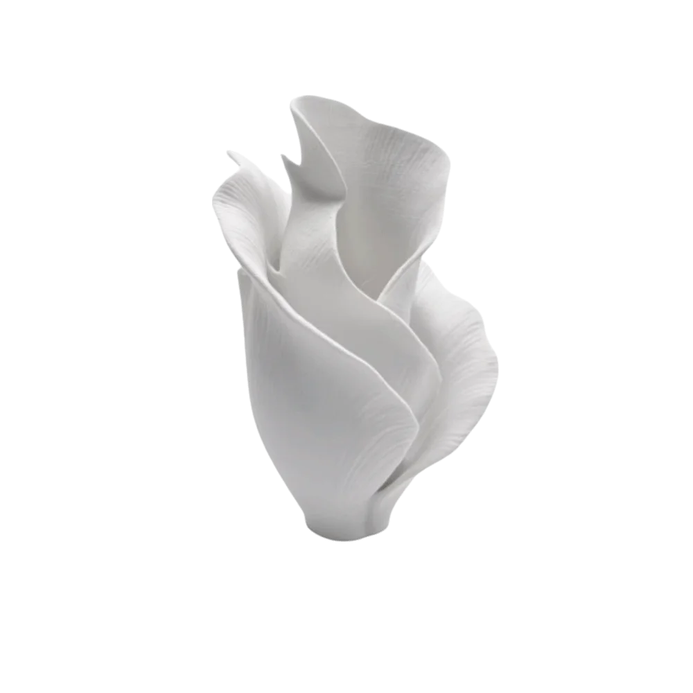 Personality Nordic Style Flower Vase 3D Printed Art Ornaments Desktop Decoration Creative Irregular Petal Statue Tabletop