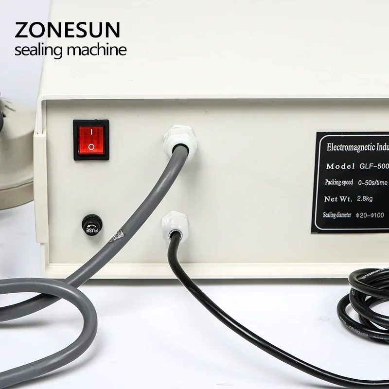 ZONESUN GLF-500 Aluminum Foil Sealing Machine Plastic Bottle Sealing Machine Induction Drag Bottle Packing Machine