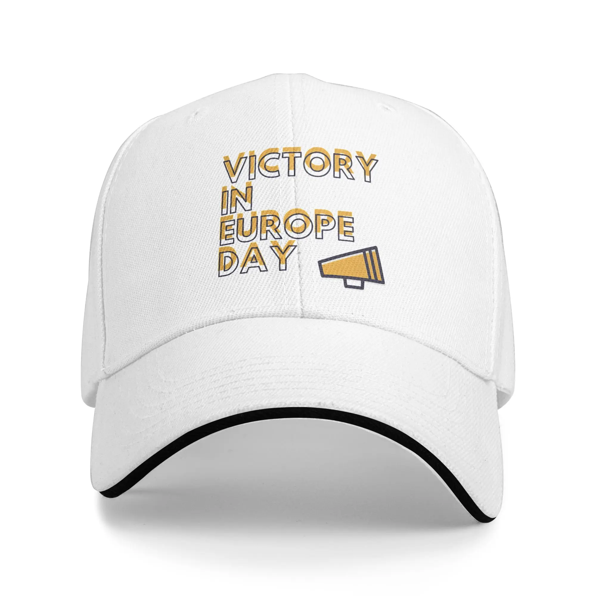 Men Women VE Anniversary 1945 Victory in Europe Day Flag Hat Fashion Baseball Cap  Trucker Hat Golf Headewear Gift