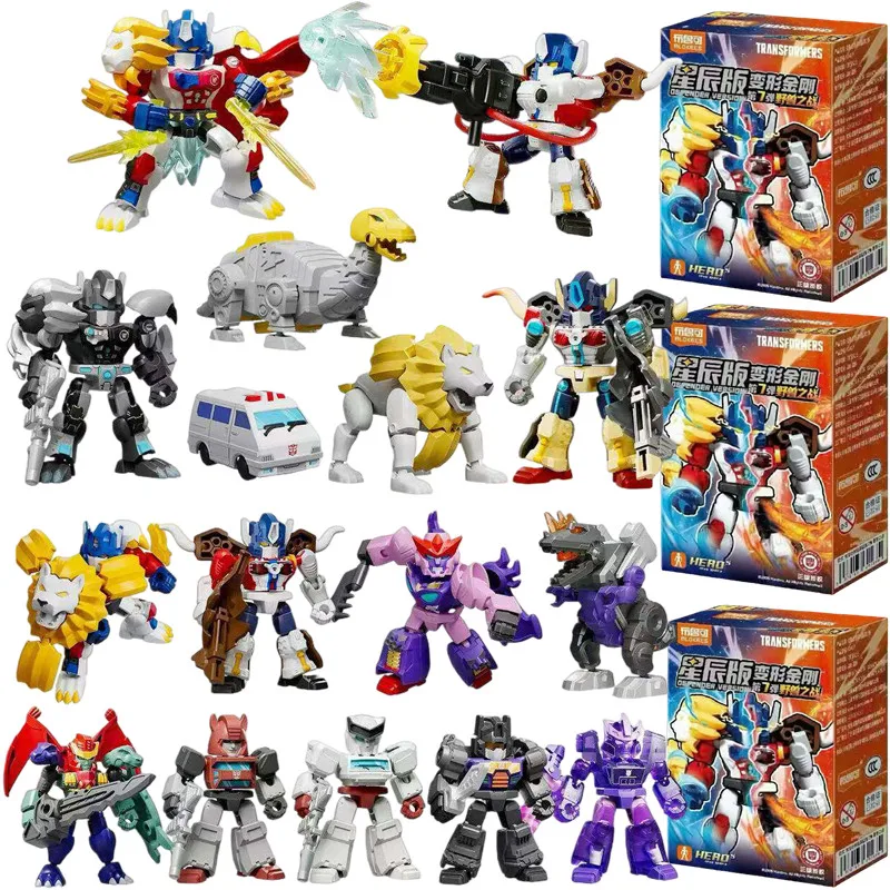 Blokees Transformers Optimus Prime Leo Prime‌ Megatron‌ ‌Rampage Grimlock Cliffjumper Action Figure Assembled Toy Blind Box Gift
