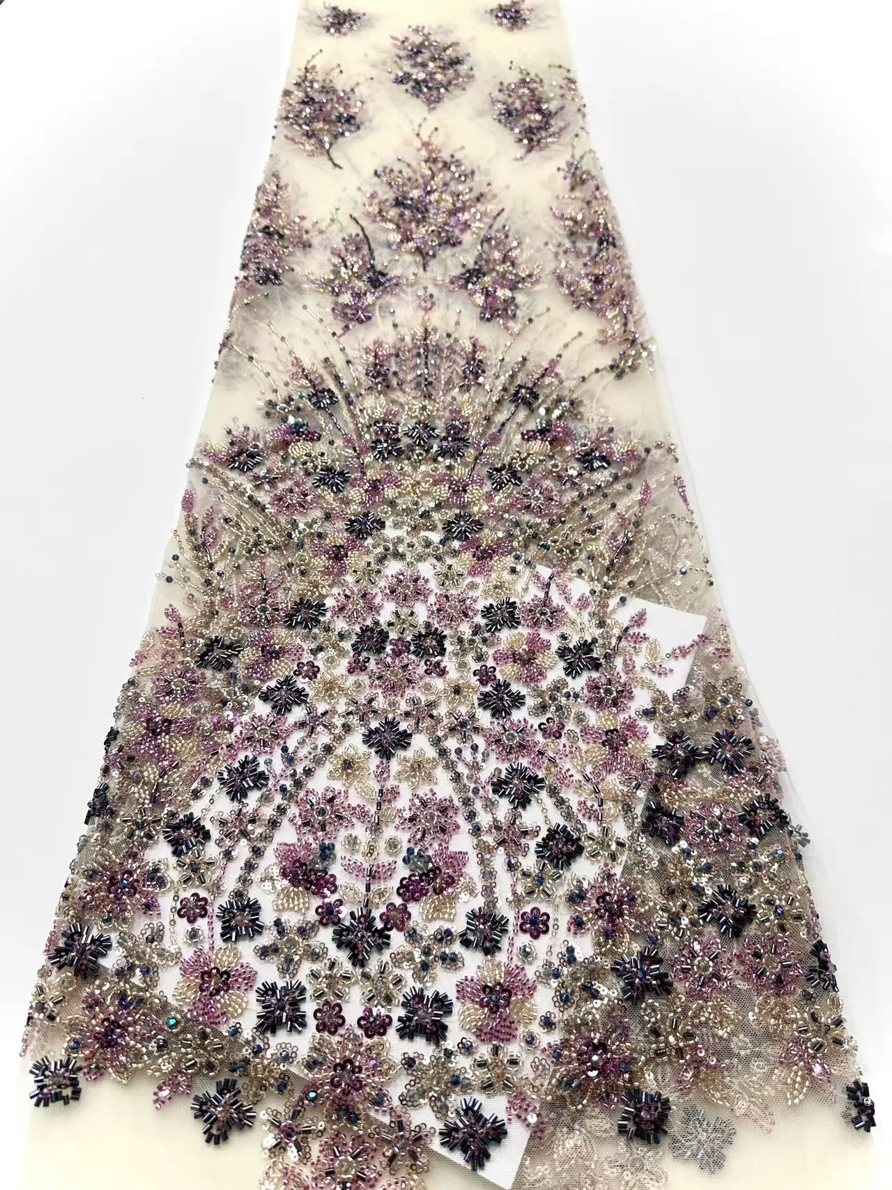 Heavy Beaded Lace Fabric Luxury Lace Fabric 2025 High Quality African Nigerian Lace for Women Wedding Party Dresses Sewing Z1705