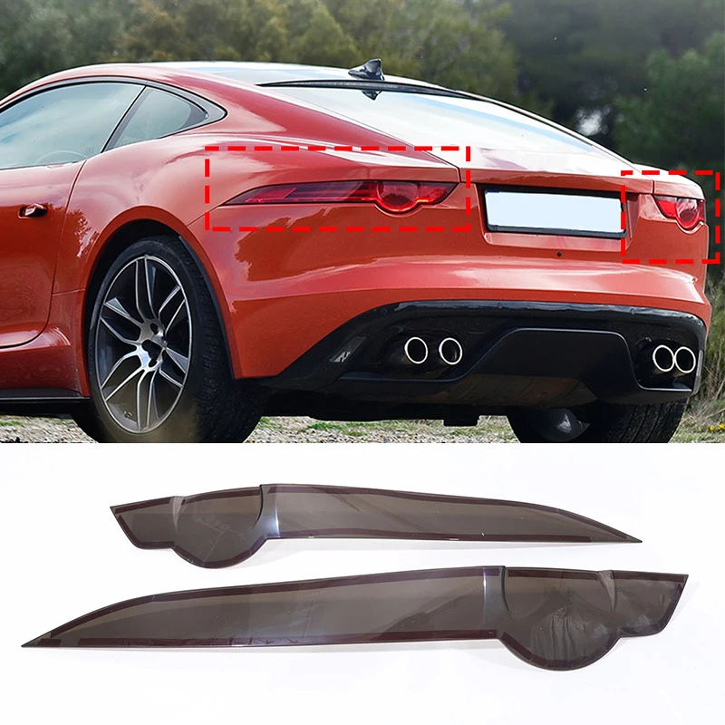 

Smoked Black Car Rear Tail Light Decoration Cover Taillight Trim Garnish Lamp Hoods For Jaguar F-TYPE 2013-2024 Auto Accessories