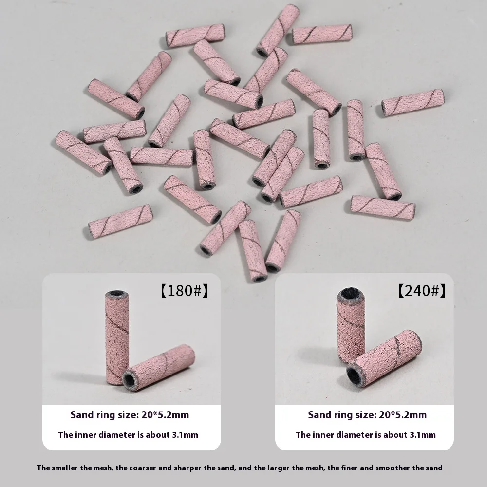 رؤوس مخروطية من الفولاذ المقاوم للصدأ 3.2 مم لإزالة البشرة/الكالس، نقع طلاء الجل، أدوات مانيكير عين القطة، مستلزمات الصالونات #3