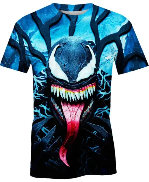 Venom Boys Girls T-shirt Deadpool Men's T-shirt 3D Printing Marvel Short Sleeve Hulk Men's T-shirt Captain America Mens Clothing