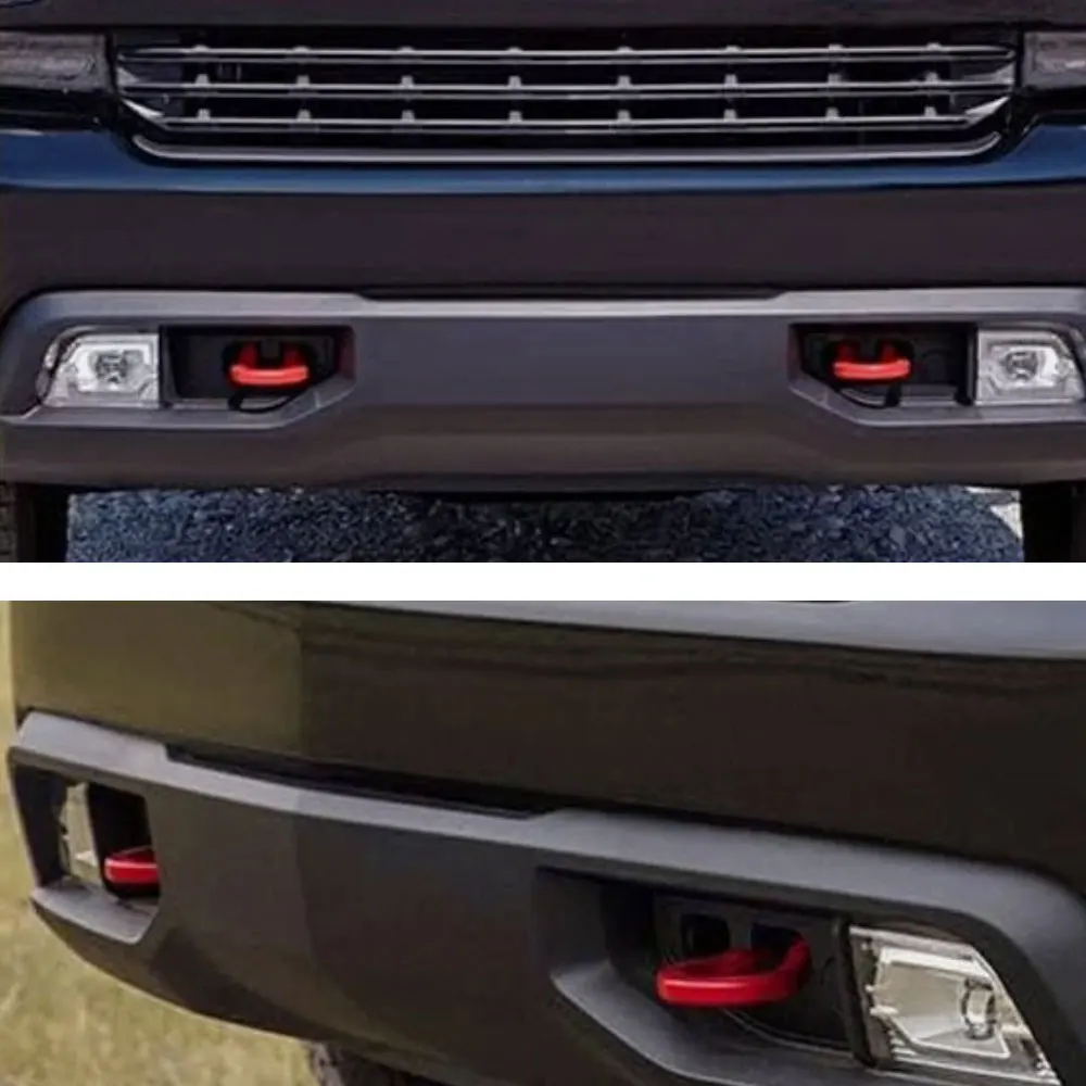 Front Tow Hooks Fit for Chevy Silverado 1500 2019-2023 Red Front Lever Car Hooks Replacement