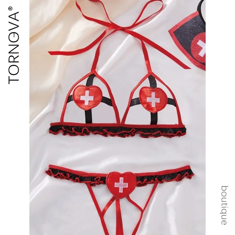 

Tornova Хэллоуин Эротическое боди с открытой промежностью Униформа медсестры Игра Ролевые игры Pure Desire Выдалбливают сексуальный соблазнительный комплект кокетки