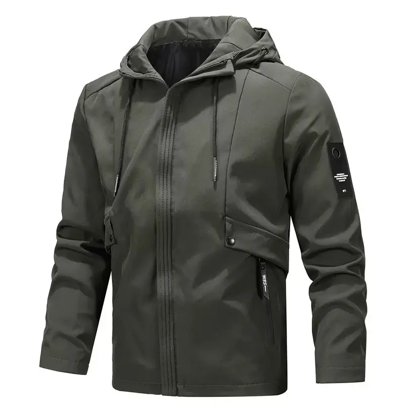 

Autumn and Spring New Fashion Trend Outdoor Sports Hooded Jacket Men's Casual Loose Comfortable Plus Size High Quality Outerwear