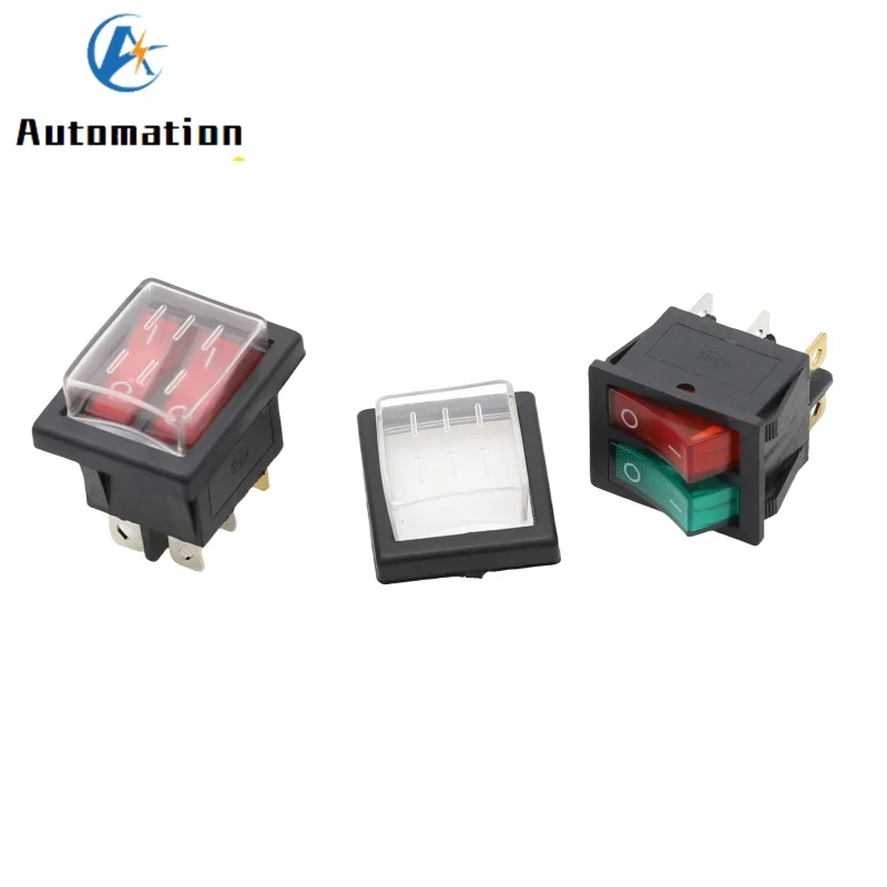 1PCS KCD8 6PIN 16A 250V 20A 125V Double Light Switch Rocker Switch Waterproof ON-OFF KCD6 Latching Boat Power Switch