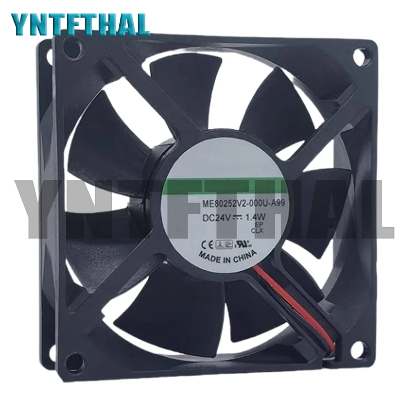 New ME80252V2-000U-A99 DC24V 1.4W Two Lines Cooling Fan