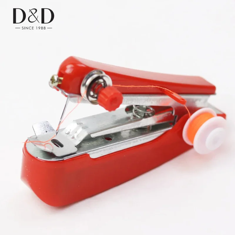 

White Handheld Tools Adjustable Manual Portable Mini Handy Sewing Machine