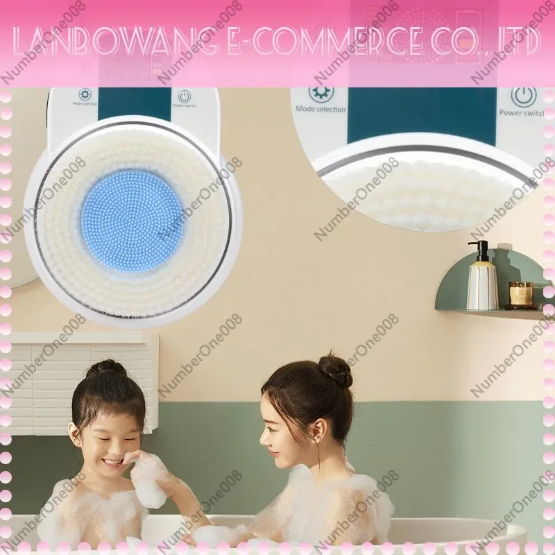 Electric Shower Brush Full Automatic Back Scrubber, Wall Mounted Body Scrubber Massager for Home Bathroom