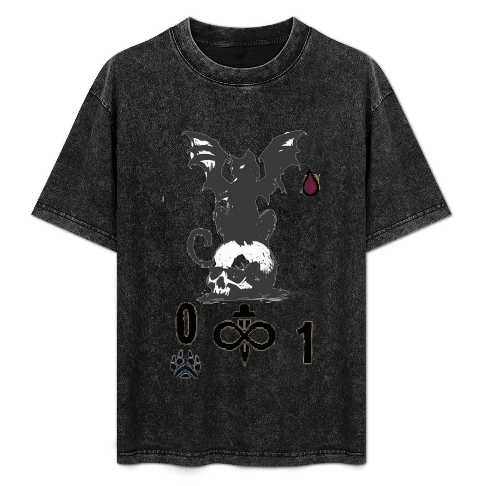 

Incrption Unique style cat T-Shirt Creative Graphic Tee Shirt