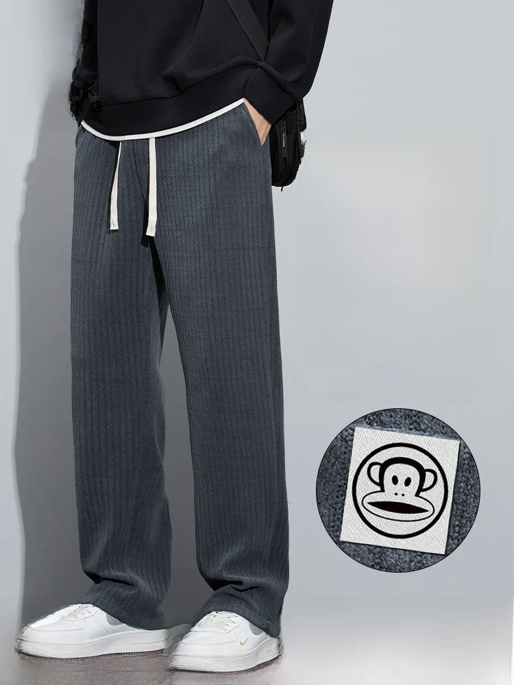 

Мужские вельветовые брюки Paul Frank Heavyweight: Новинка весенней коллекции, модные свободные повседневные брюки прямого кроя с эффектом драпировки