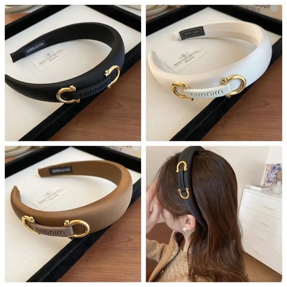 

Non-slip Sponge Letter Headband Hair Band Cloth Hair Bands Handmade Korean Style Accessories Thin-brimmed Hair Hoop Princess