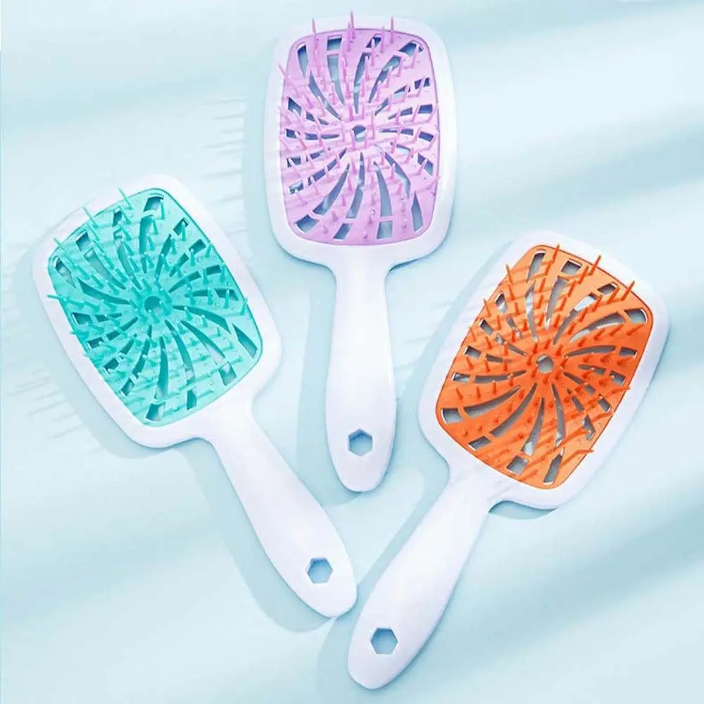 Hollowing Out Wide Teeth Scalp Massage Combs Windmill Shape Air Cushion Comb Wide Teeth Massage Hair Brush Scalp Massage