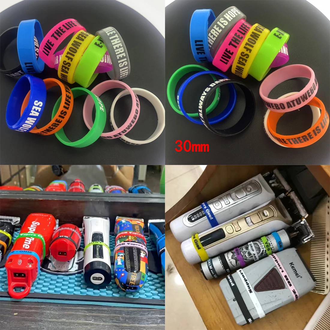 Trimmer Grip New Barber Hair Clipper Grip Rubber Anti Slide Design Barber Bicycle Grips Hairdressing Silicone Decorative Rings